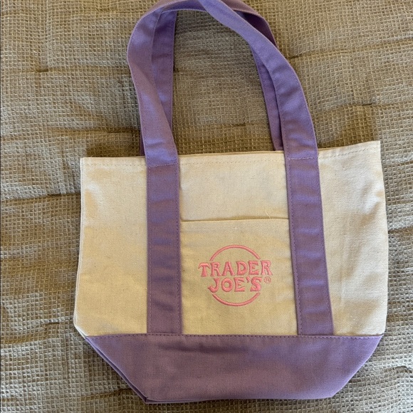 Trader Joe's Mini Tote Pastel PURPLE - Picture 1 of 1
